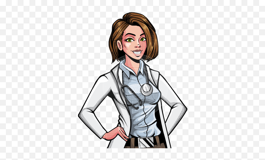 Search Graphicmama - Comics Style Doctor Character Emoji,Strong Woman Clipart