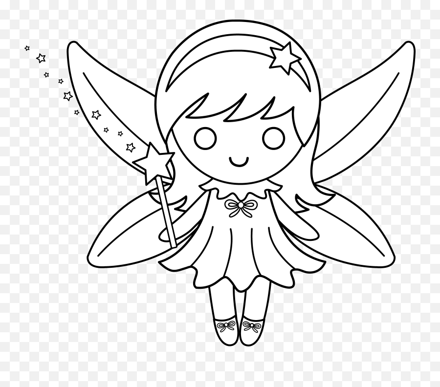 Free Fairy Cliparts Download Free Clip - Printable Cute Fairy Coloring Pages Emoji,Fairy Clipart
