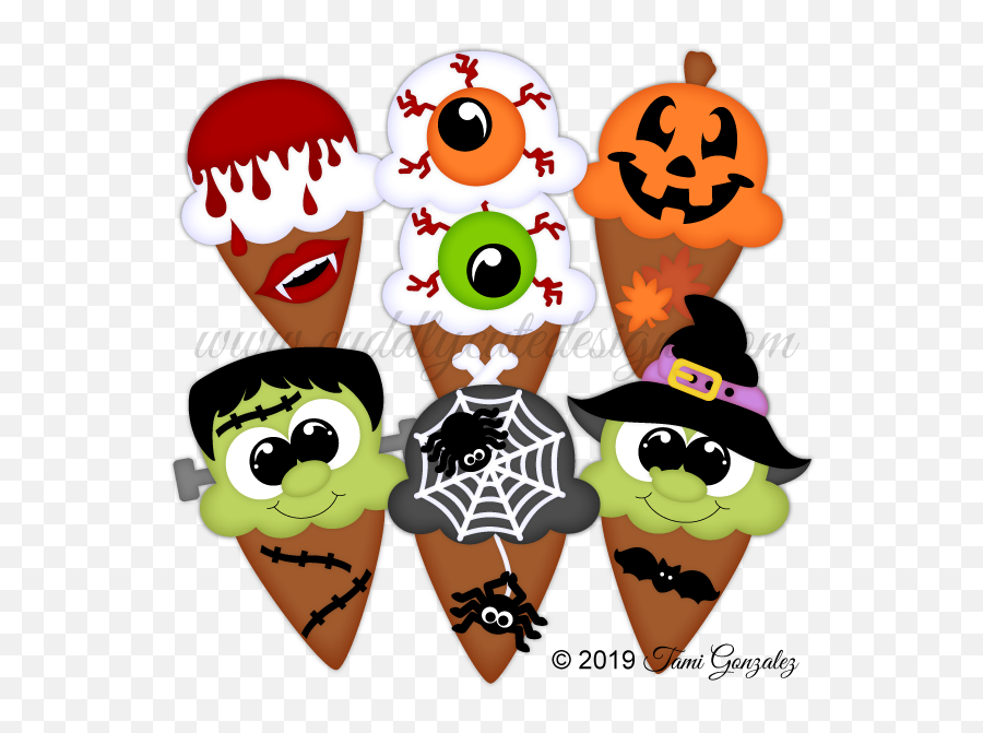 I Scream Cones Halloween Stencils Halloween Magic Emoji,Scream Clipart