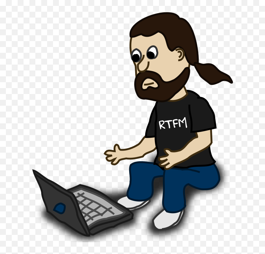 Cartoon Of Person Sitting On Laptop - Person Using A Computer Clipart Png Emoji,Laptop Clipart