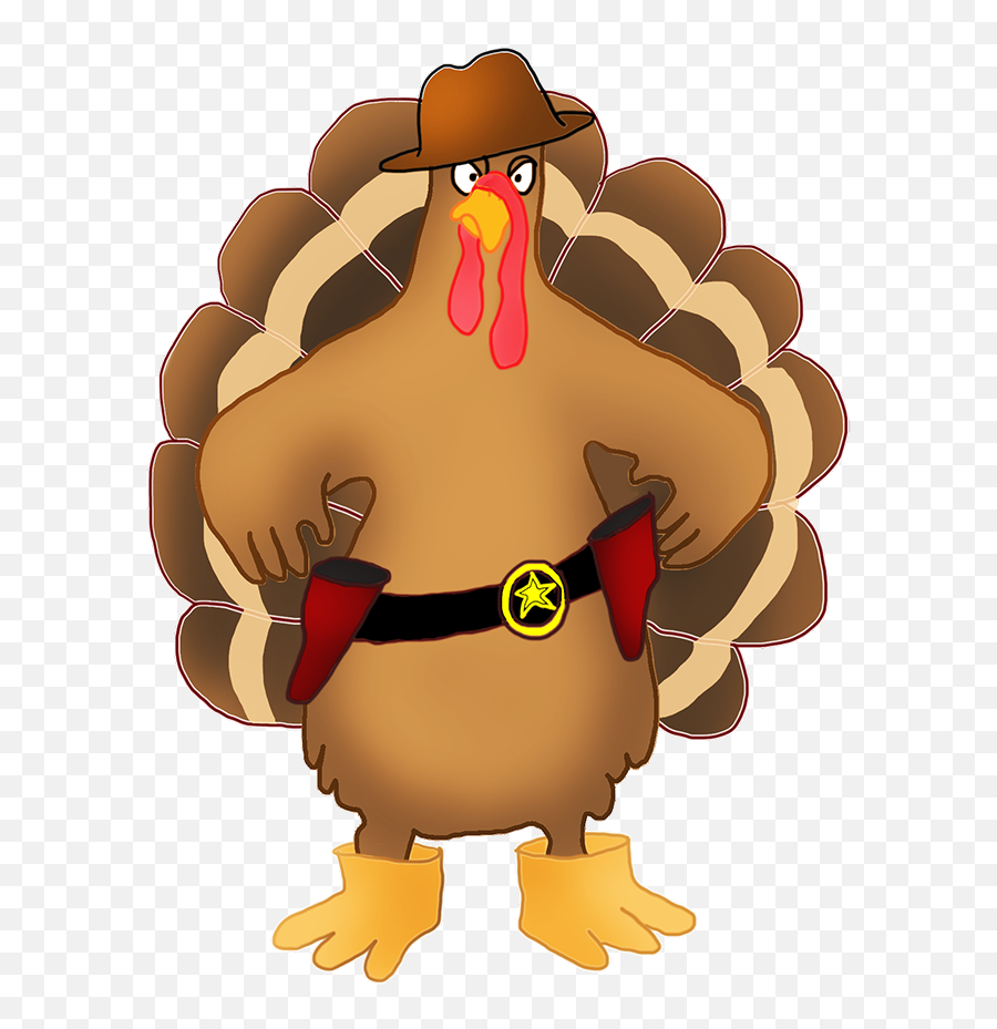 Happy Thanksgiving Clipart - Sheriff Turkey Transparent Sheriff Thanksgiving Emoji,Happy Thanksgiving Clipart