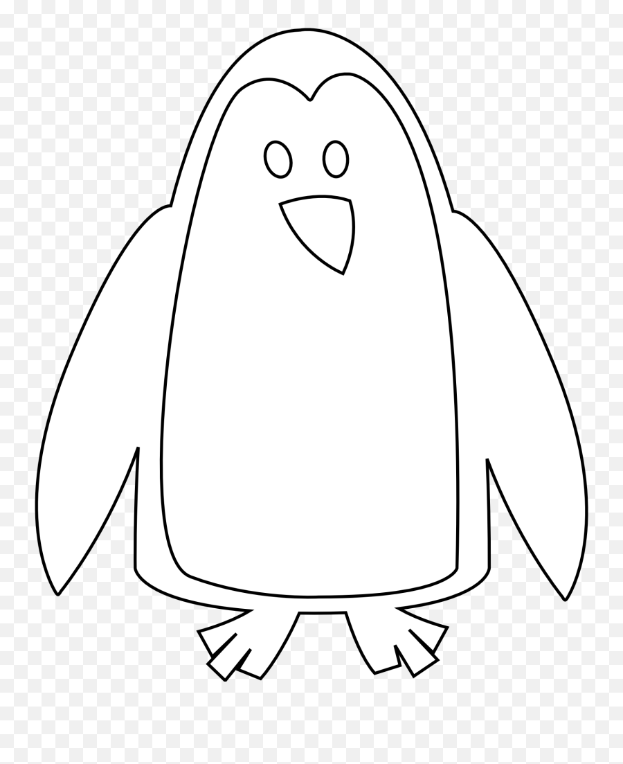 Christmas - Animal Black White Illustrations Vector Emoji,Penguin Clipart