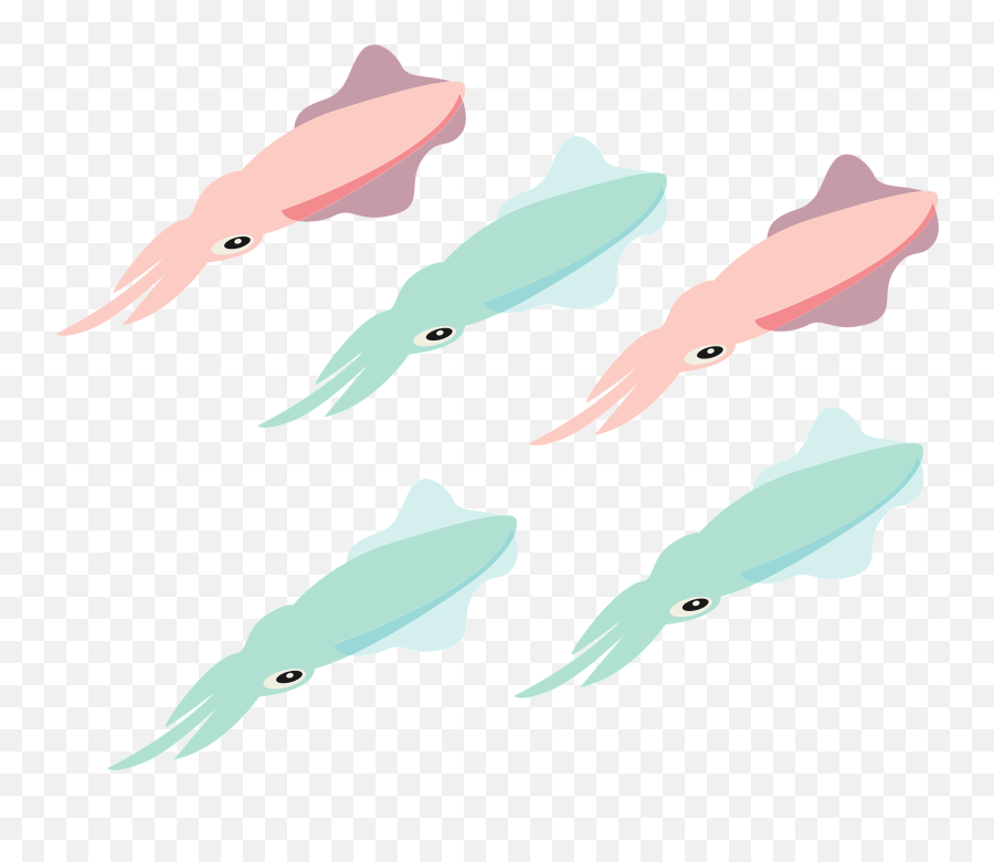 Squids Clipart - Fish Emoji,Squid Clipart