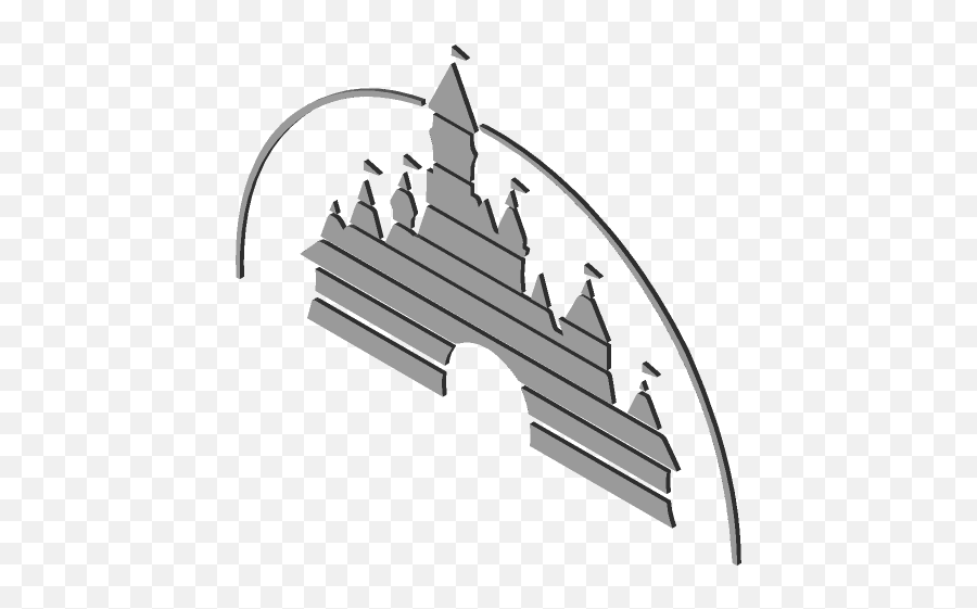 Disney Castle 3d Cad Model Library Grabcad - Horizontal Emoji,Disney Castle Logo