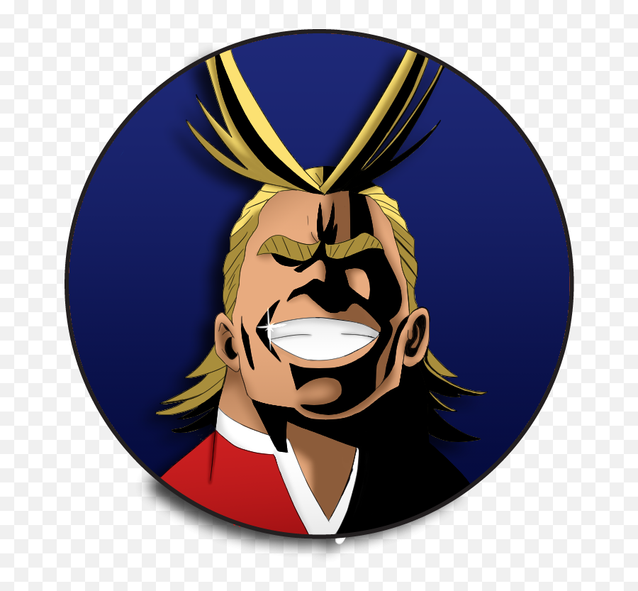 Might Smile Art Clipart - All Might Clip Art Emoji,All Might Transparent
