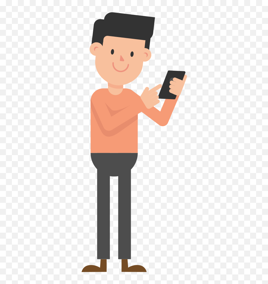 Fileman Looking - Man Using Phone Cartoon Transparent Man Drinking Coffee Animated Emoji,Cellphone Clipart