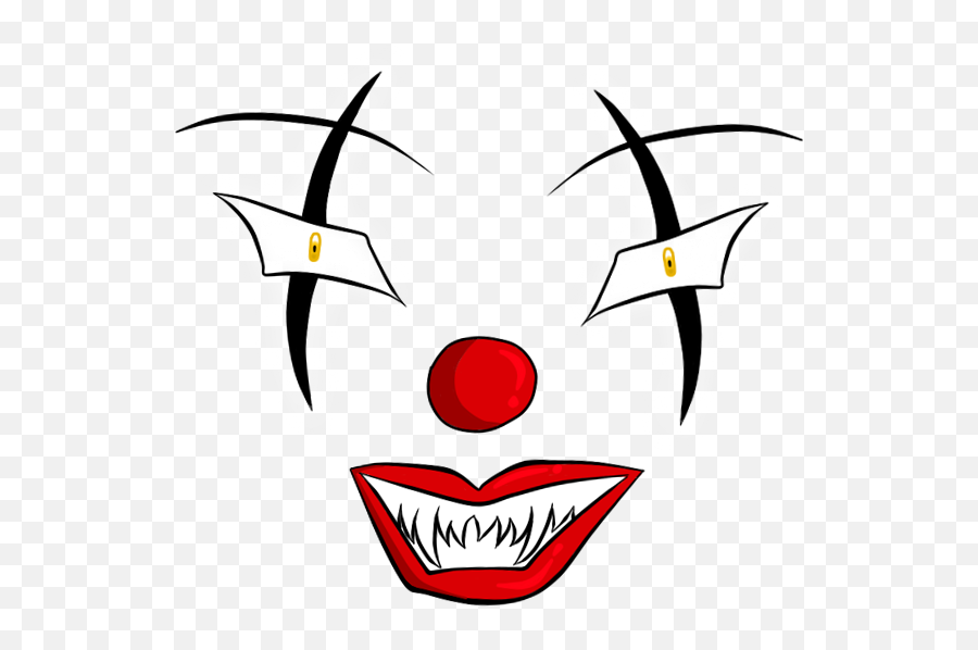 Download Makeup Transparent Clown - Draw Scary Pixel Art Emoji,Clown Transparent