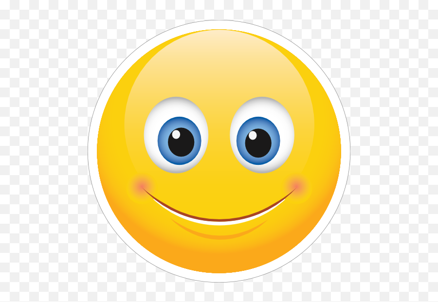 Cute Smile Emoji Sticker - Emoji Cute Smile Sticker,Smile Emoji Png
