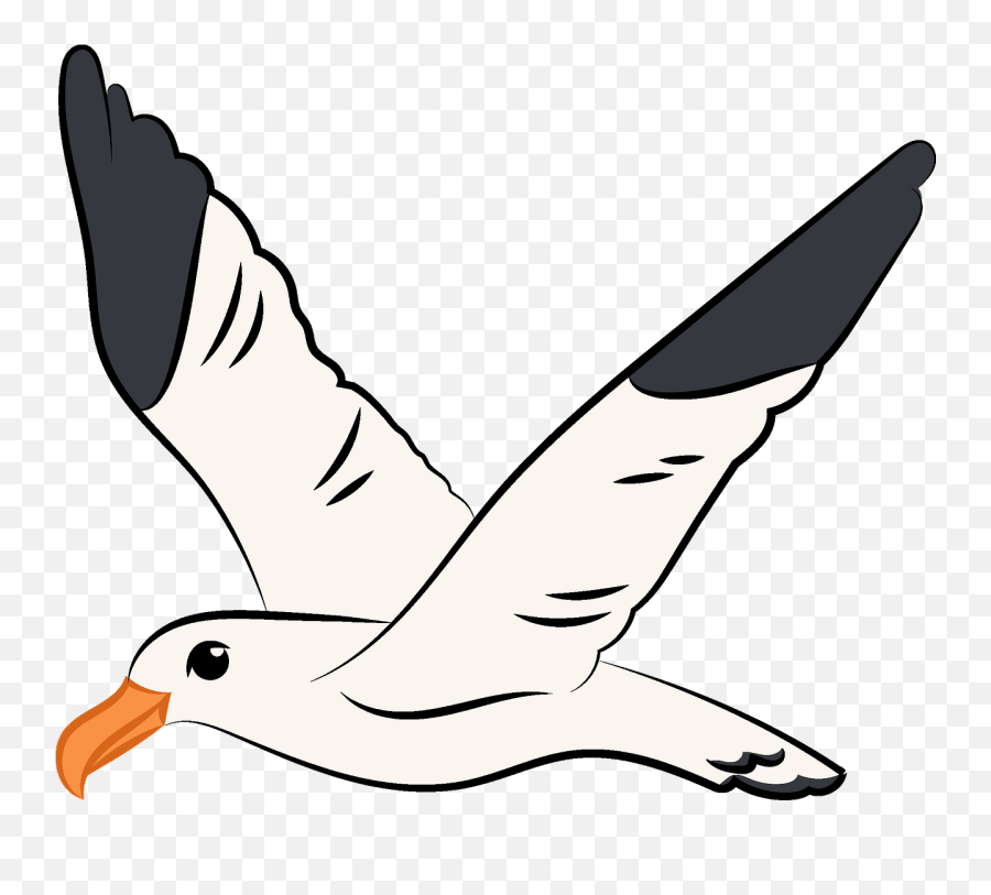 Flying Clipart Seagull - Flying Seagull Clipart Emoji,Flying Clipart