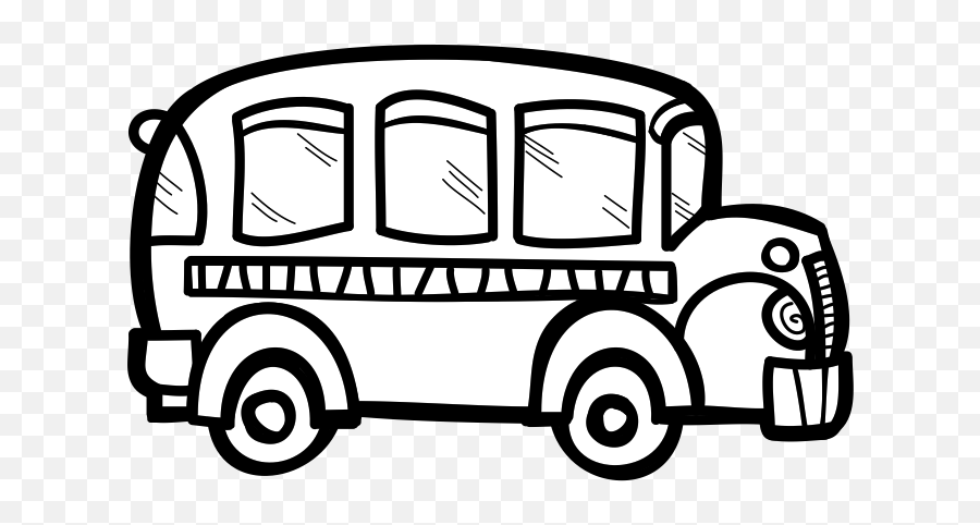 Clipart Of Buses Bus From And - Transparent School Bus Clip Art Black And White Emoji,Bus Clipart Black And White