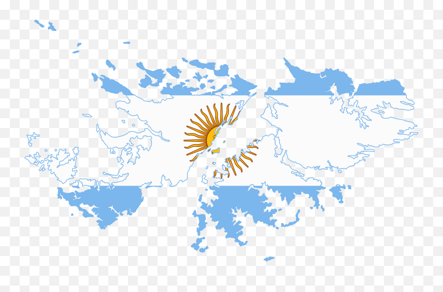 Flag Map Of Falkland Islands - Sticker De Las Islas Malvinas Emoji,Argentina Flag Png