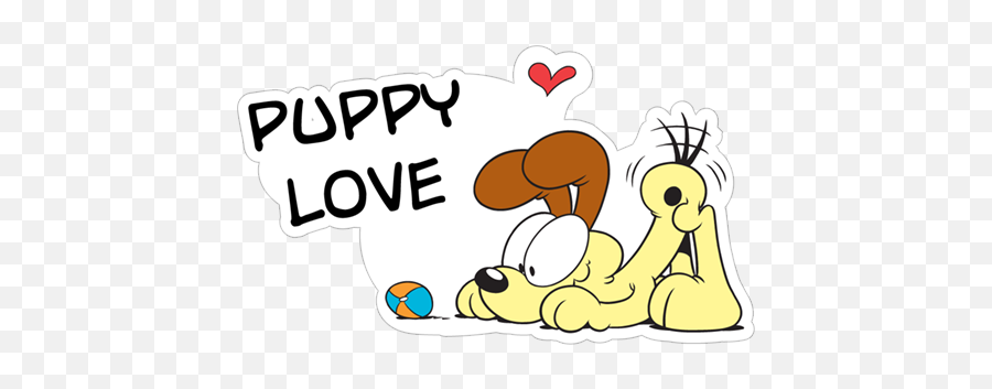 Download Who - Garfield Full Size Png Image Pngkit Odie Puppy Love Emoji,Garfield Png