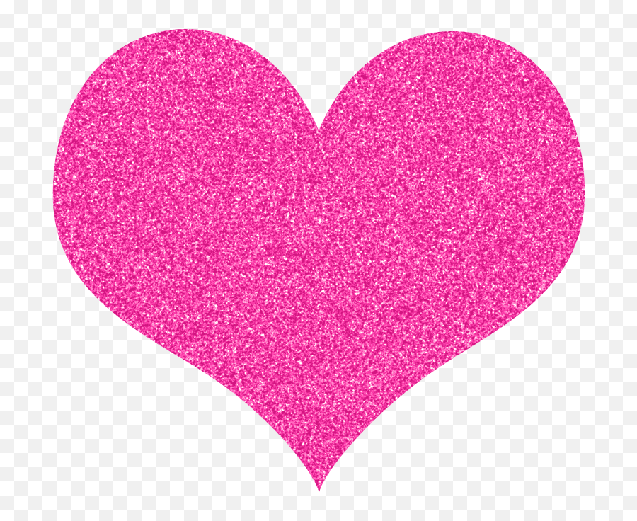 Free Clipart Black And White Pink Heart - Pink Glitter Heart Clipart Emoji,Heart Clipart