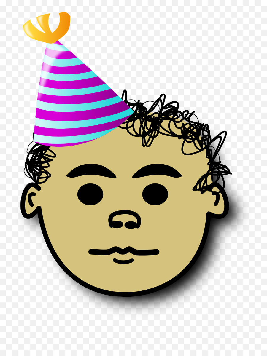 Birthday Avatar Curly Face Hat Png Picpng - Clip Art Emoji,Birthday Hat Png