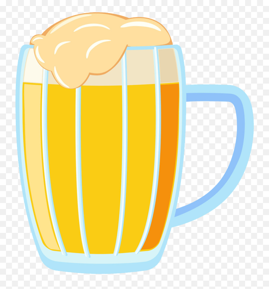 Colorful Light Beer Mug Png Transparent - Clipart World Emoji,Beer Stein Clipart