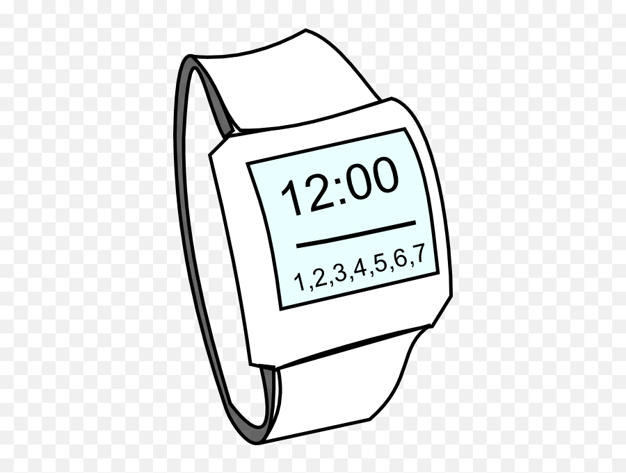 Hand Watch Clip Art At Clker - Clip Art Digital Watch Png Emoji,Watch Clipart