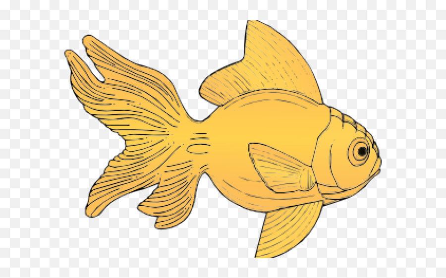 Gold Fish Clipart Goldfish Outline - Gold Fish Clip Art Emoji,Fish Outline Clipart