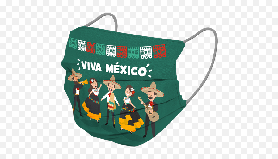 Cubrebocas Viva México Emoji,Viva Mexico Png
