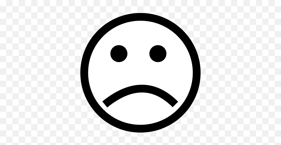 Black And White Sad Face Svg Vector Black And White Sad Emoji,Frowny Face Clipart