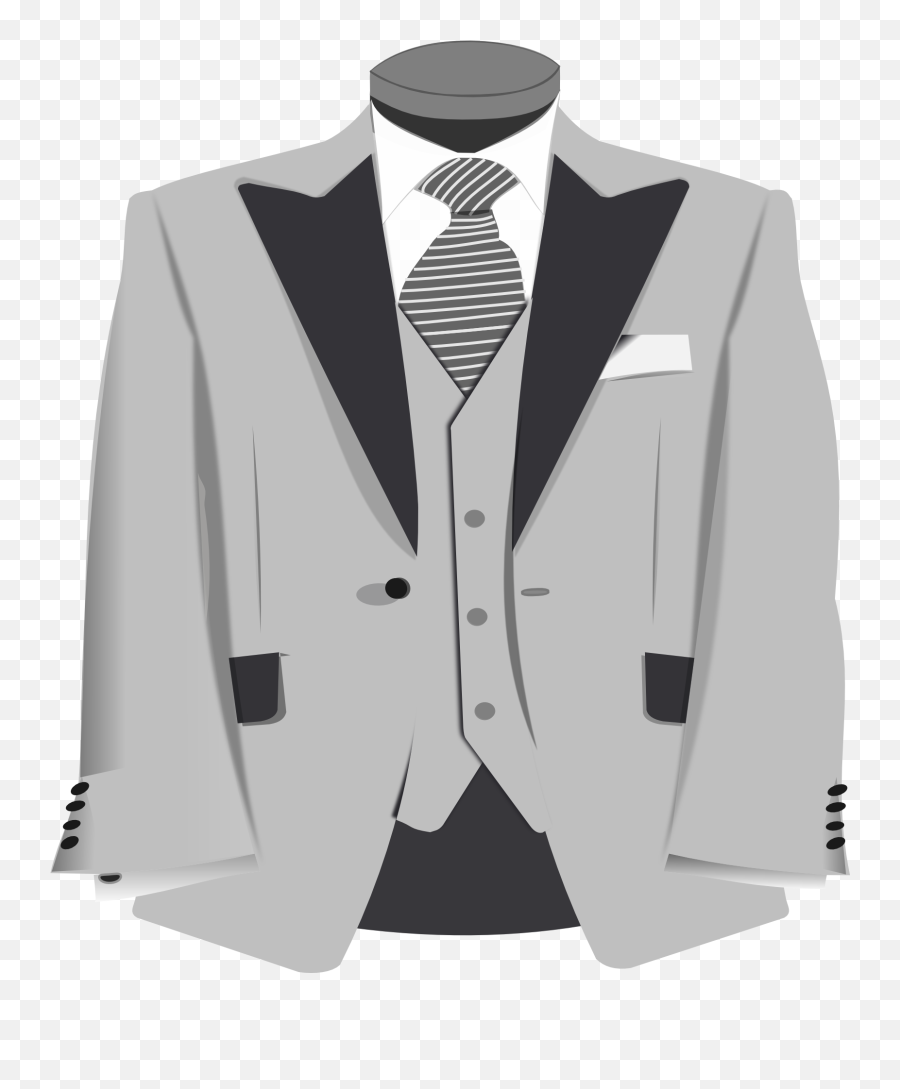 Blazer Clipart Formal Coat Grey Suit - Gray Suit Png Clipart Emoji,Suit Clipart