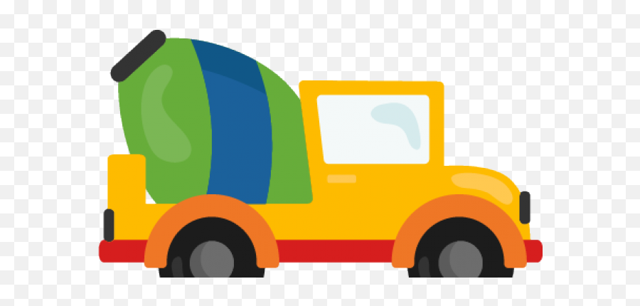 Cute Cement Truck Clipart - Cute Truck Clipart Png Emoji,Truck Clipart