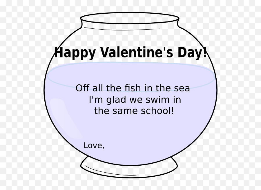 Fish Bowl Valentine Clip Art At Clker - Us Rider Emoji,Fish Bowl Clipart