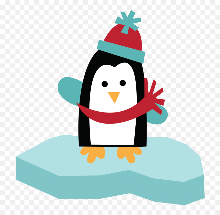Snowflake And Penguin Banner Royalty - Christmas Penguin Clip Art Emoji,Penguin Clipart