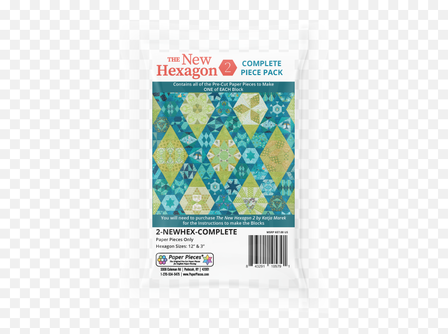 The New Hexagon 2 Complete Piece Pack Paper Piecing Products - Fenwick Fabrics Emoji,Piece Of Paper Png