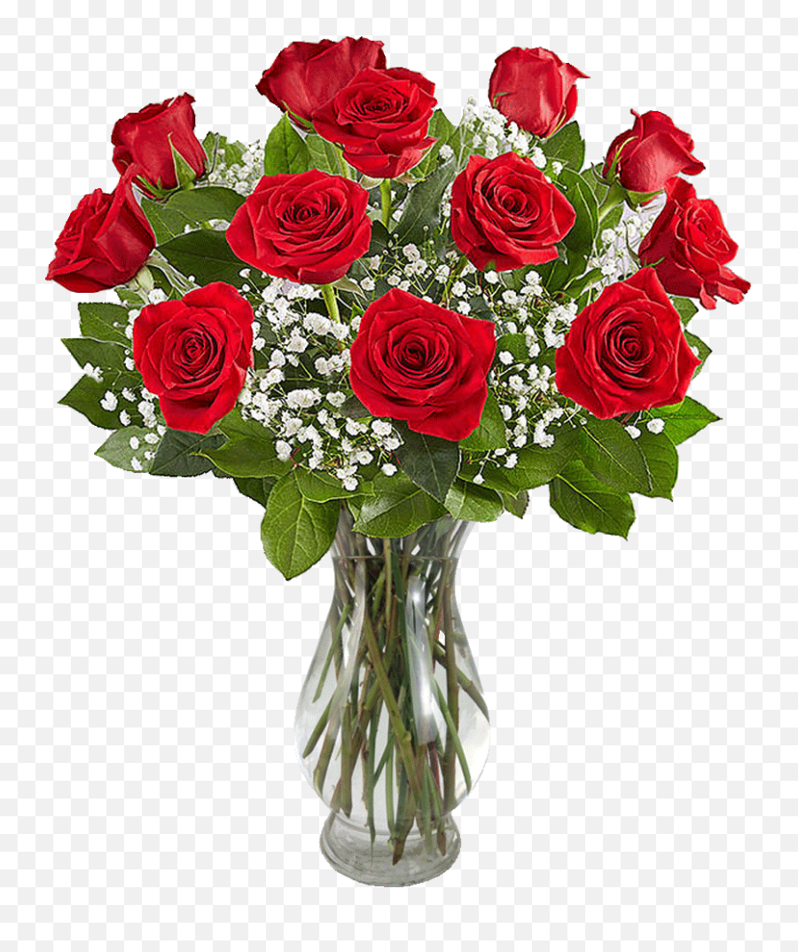12 Premium Roses Arrangement - Roses Arrangement Emoji,Roses Transparent