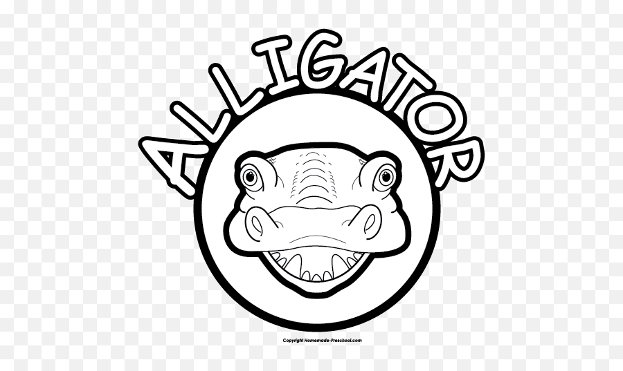 Alligator Black And White Alligator Clipart - Wikiclipart Dot Emoji,Alligator Clipart
