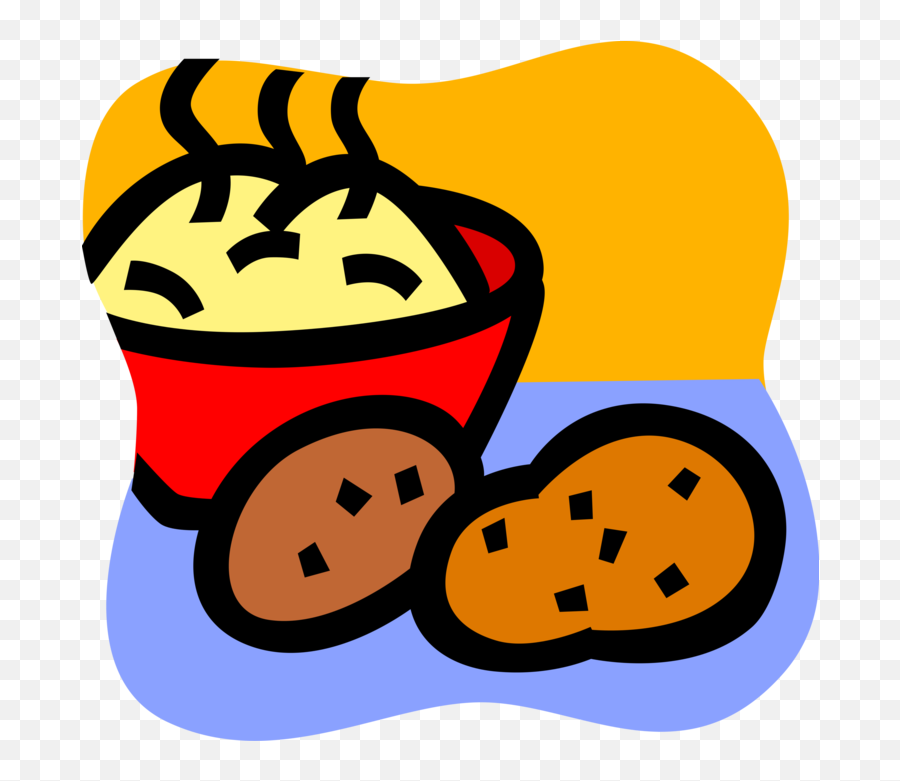 Download Hd Vector Illustration Of - Mashed Potato Clipart Emoji,Mashed Potatoes Clipart