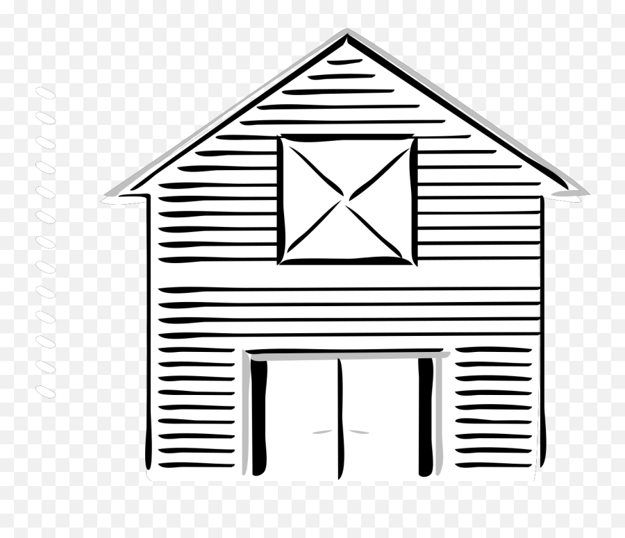 Barn Outline Free Vector Graphic Barn - Barn Clipart White Emoji,Barn Clipart