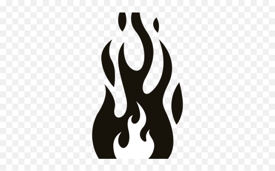 Transparent Flames Black And White - Transparent Flame Black And White Emoji,Flames Clipart