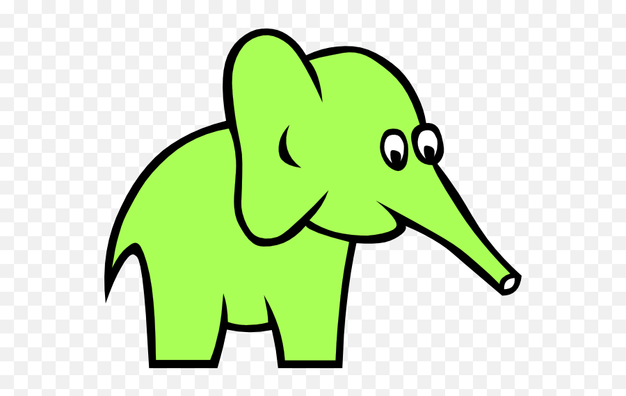 Green Elephant Clipart Emoji,Cute Elephant Clipart