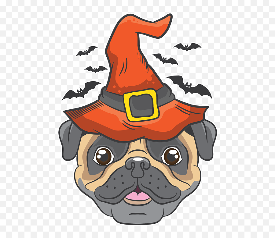 Halloween Shirt Witch Pug Dog Costume Gift Tank Top For Sale Emoji,Pug Face Clipart