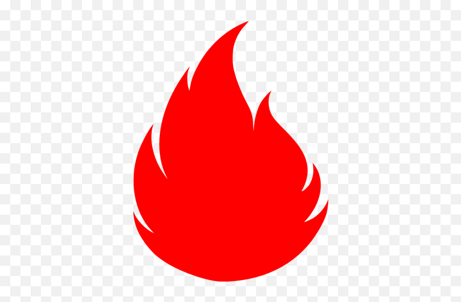 Red Flame 2 Icon - Flame Clipart Black And White 512x512 Emoji,Flame Clipart Black And White