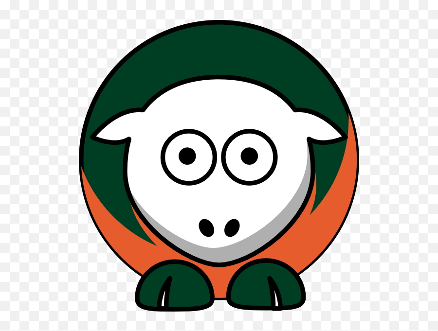 Sheep - Miami Fl Hurricanes Team Colors College Emoji,Hurricanes Clipart