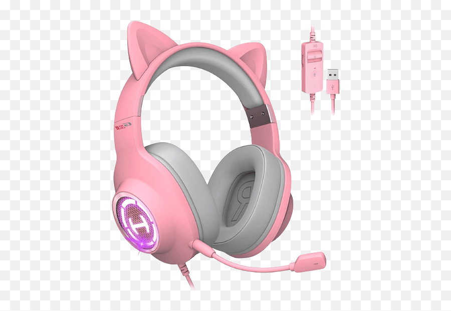 Pink Purple Multicolor Cat Ear Headphones Reviews And Buying Emoji,Cat Ears Transparent Background