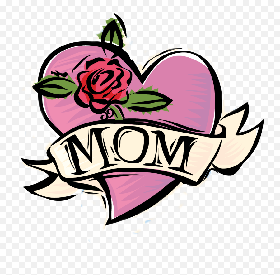 Mom Tattoo Needlepoint Rose Canvas Happy Mothers Day Emoji,Canvas Clipart