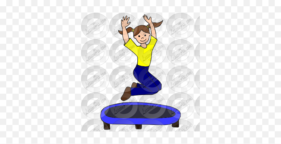 Bounce Picture For Classroom Therapy - Trampoline Emoji,Trampoline Clipart