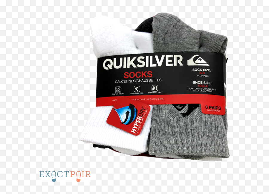 Quiksilver Logo Png - Quiksilver Menu0027s 6 Pack Half Cushion Quiksilver Emoji,Quiksilver Logo