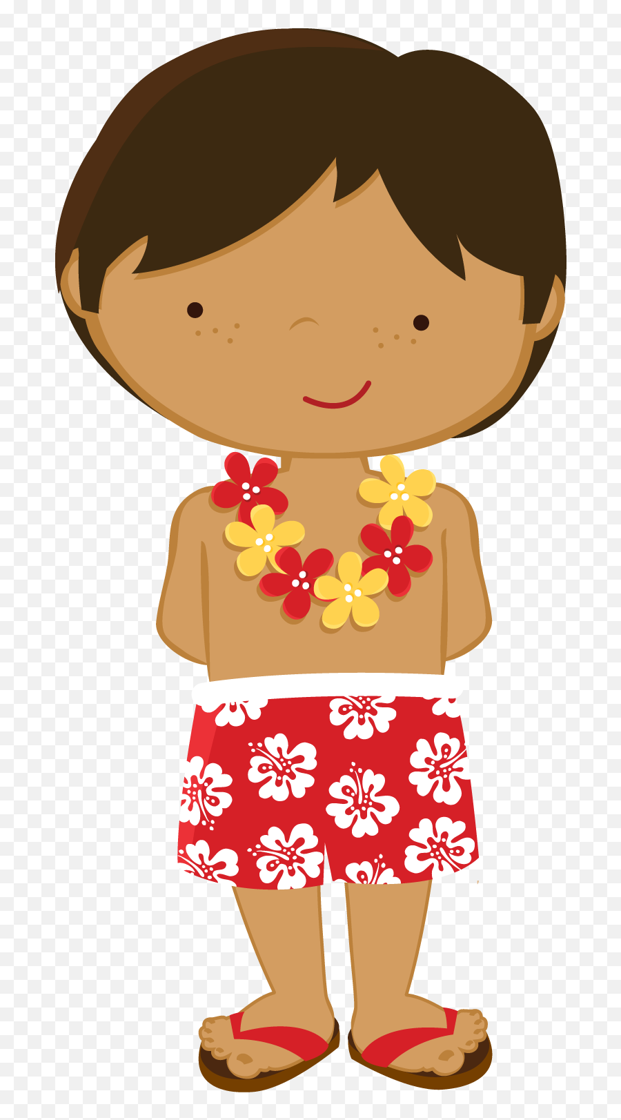 Kids Clipart - Hawaiian Boy Clipart Emoji,Hawaii Clipart