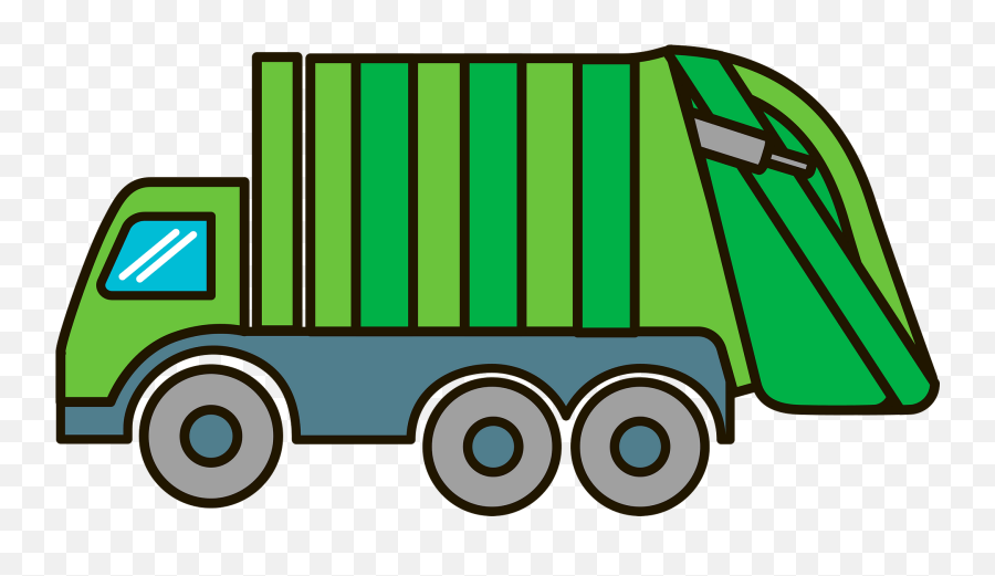 Garbage Truck Clipart - Clip Art Green Garbage Truck Emoji,Truck Clipart