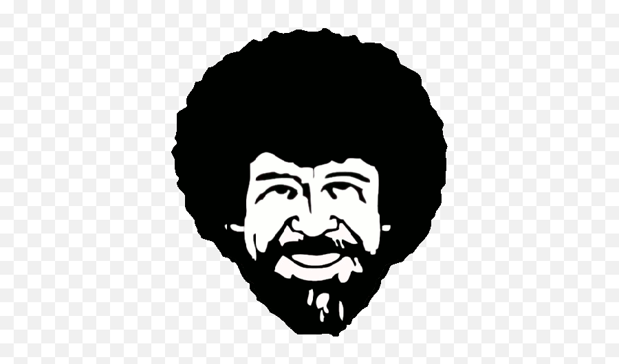 Download Black And White Butterfly Outline Clipart Download - Portrait Bob Ross Black And White Emoji,Bob Ross Png