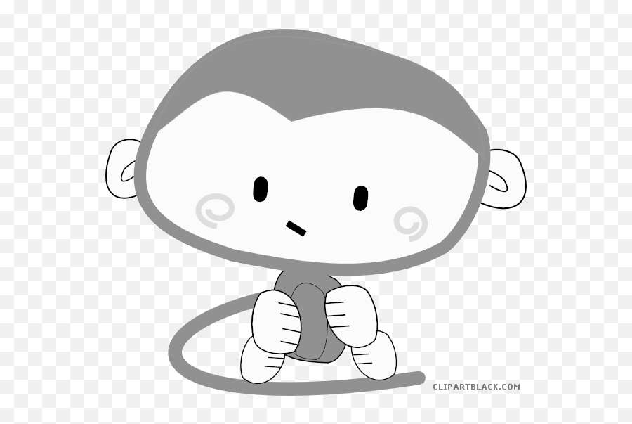 Baby Boy Monkey Animal Free Black White Clipart Images - Clip Art Emoji,Boy Clipart Black And White