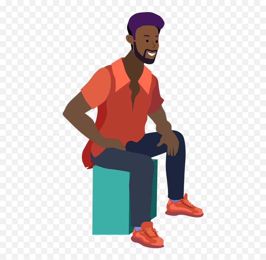 Sitting Man Clipart - Men Sitting Clipart Transparent Emoji,Sitting Clipart