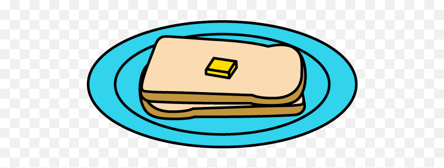 Buttered Bread - Bread Plate Clipart Emoji,Plate Clipart