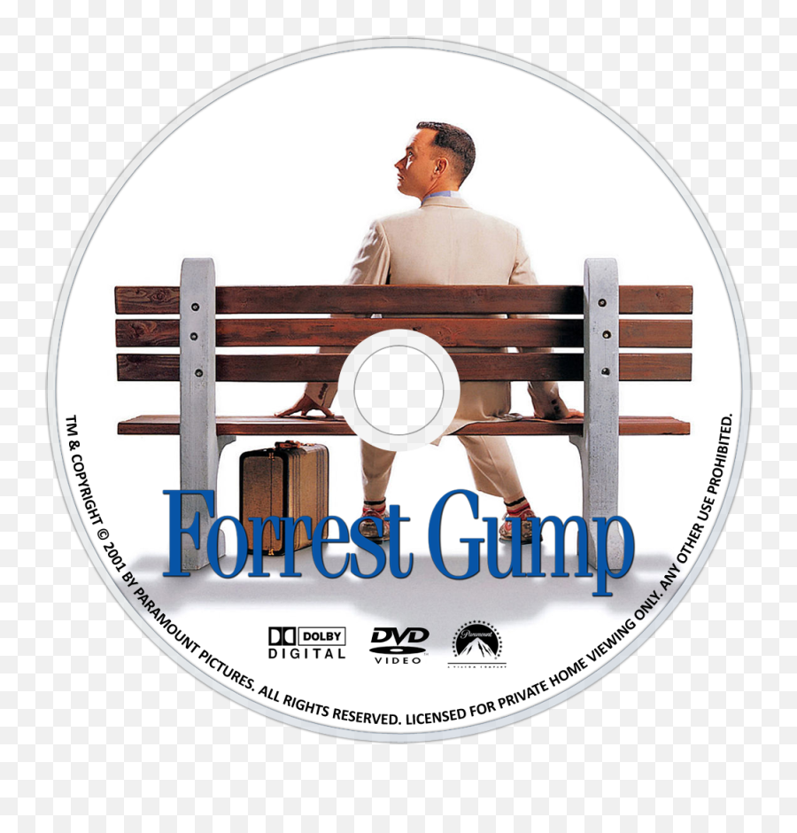 Download Hd Forrest Gump Dvd Disc Image - Forrest Gump Dvd Emoji,Dvd Video Logo Png