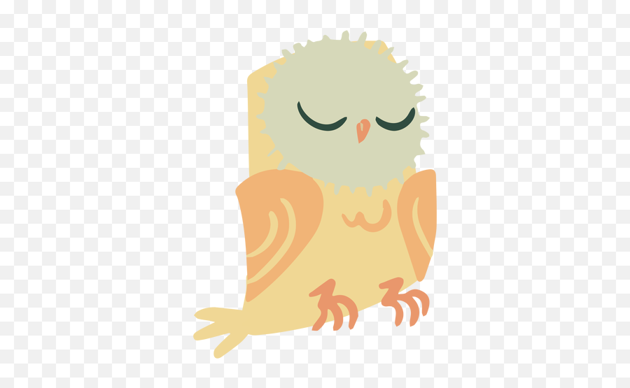 Owl Yellow Eyes Closed Flat Transparent Png U0026 Svg Vector Emoji,Closed Eye Clipart