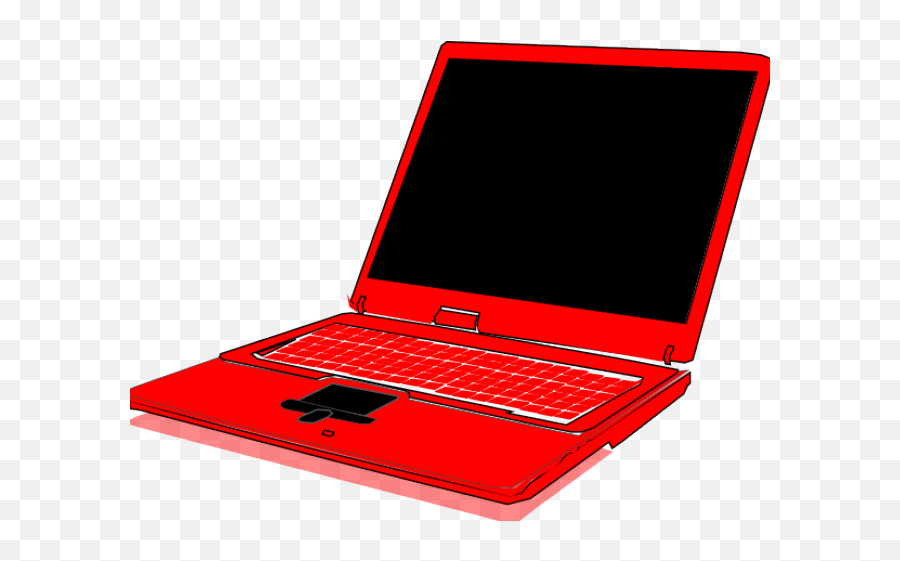 Download Laptop Clipart Red - Computer Clip Art Red Full Red Computer Clipart Emoji,Laptop Clipart